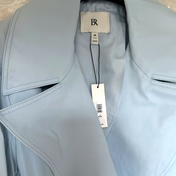NWT Banana Republic  water resistant light blue  trench coat - Picture 8 of 9
